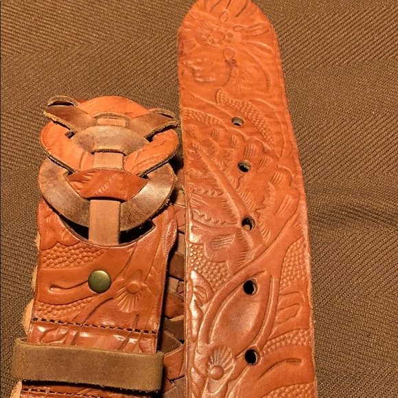 NWOT Fossil Woven leather belt BOHO beautiful